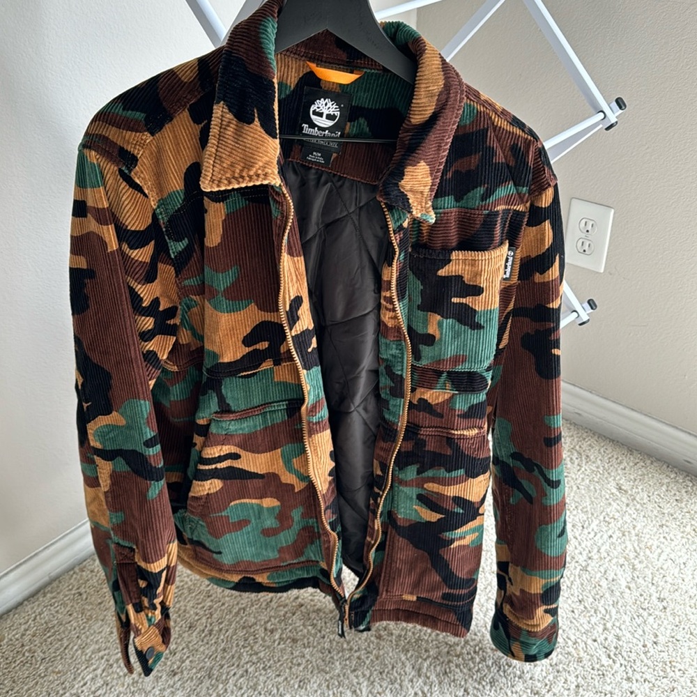 Corduroy Camouflage Timberland Zip-Up Jacket